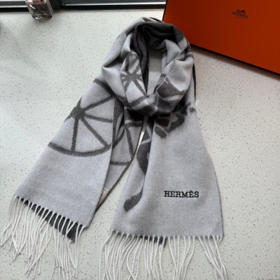 [에르메스] 케시미어 남여공용 그레이 스카프 he0002w - Hermes Cassimere Dark Gray Scarf