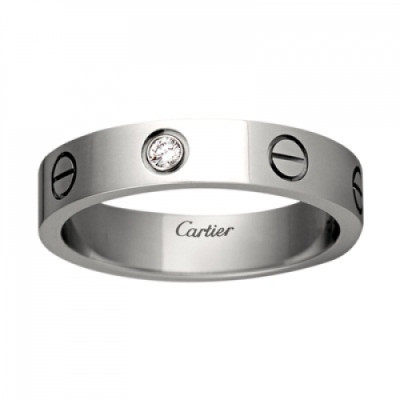 [까르띠에] Love 웨딩 밴드, 다이아몬드 1개 화이트 골드 B4050500 커플링 - ca0017z Cartier Love wedding band, 1 diamond White Gold