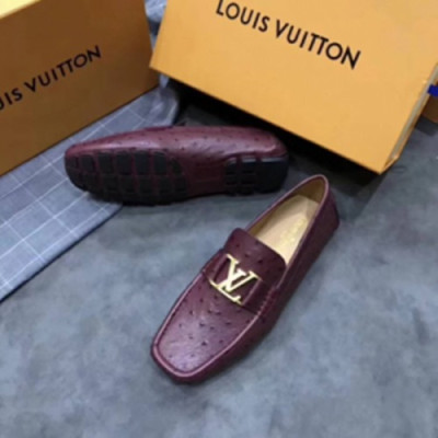 루이비통] 유팁 모카신 레더 브라운 남성용 신발 lv0026x - Louis Vuitton U-Tip Mokasin Leather Brown Mens Shoes