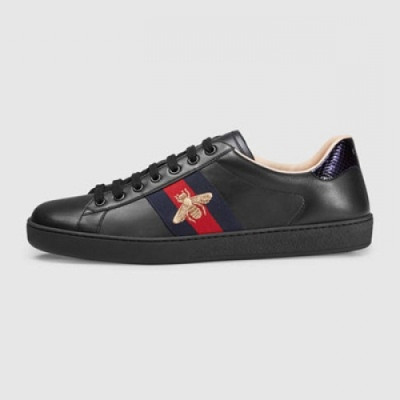 [구찌] Ace 자수 디테일의 로우탑 블랙 429446 남성용 스니커즈 gu0017x - Gucci Ace Embroidery Detail Black Sneakers