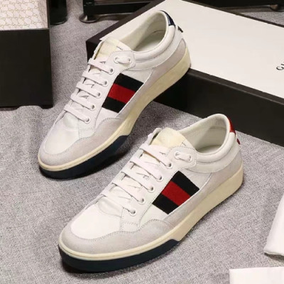 [구찌] 구찌 웹 디테일 스니커즈 화이트 남성용 스니커즈 gu0033x - Gucci Web Detail White Mens Sneakers