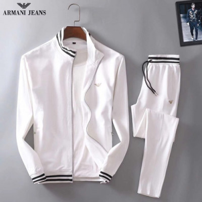 ARMANI 2018 TRAINING CLOTHES - 알마니 남성 트레이닝복 , 2색 (화이트/블랙) ARM0015