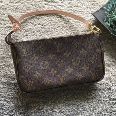 Louis Vuitton Damier EBENE CANVAS POCHETTE  pouch clutch,21cm - 루이비통 다미에 에벤 캔버스 포쉐트 파우치 클러치 N51985,LOUB0227, 21cm