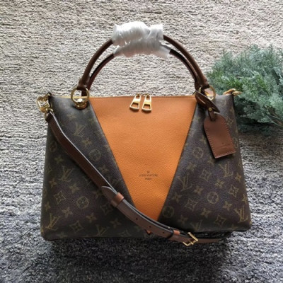 Louis Vuitton MonogramV Tote Shoulder Bag,36cm - 루이비통 모노그램 브이 토트숄더백,M43966,LOUB0348, 36cm,브라운+카멜