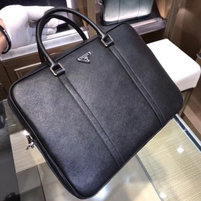 Prada Saffiano Mens Business Bag,38CM - 프라다 사피아노  남성용 서류가방 2VE871-4 ,38CM
