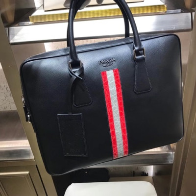 Prada Saffiano Mens Business Bag,36CM - 프라다 사피아노  남성용 서류가방 2VE368-16 ,36CM