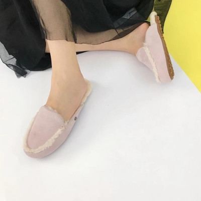 UGG 2018 LADIES LEATHER SLIPPER - UGG 여성 레더 어그 털슬리퍼 UGG0017 , 사이즈 (225 - 250)