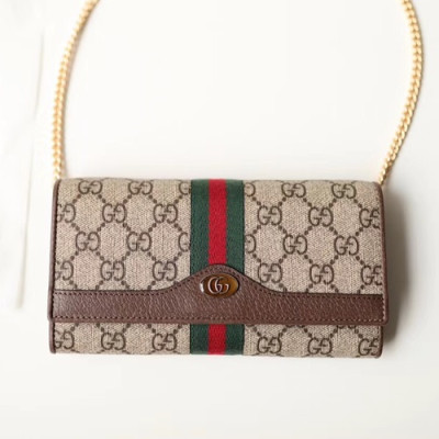 Gucci  GG Ophidia Supreme Women Chain Wallet Cross Bag,19CM - 구찌 GG 오피디아 수프림 여성용 체인 워릿 크로스백 546592, GUB0014,19CM