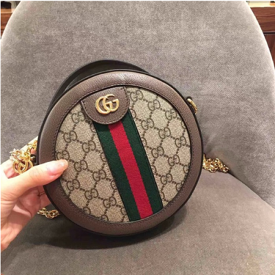 Gucci  GG Ophidia Mini Round Women Shoulder Bag,18CM - 구찌 GG 오피디아 미니 라운드 여성용 숄더백 550618, GUB0021,18CM