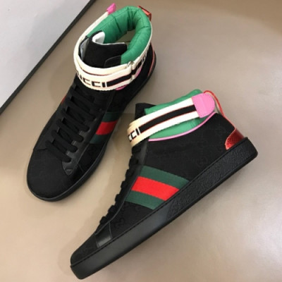 GUCCI 2018 MENS LEATHER ACE ANKLE SKEAKERS - 구찌 남성 레더 앵클 스니커즈 GUC0088 , 사이즈 (240 - 275)