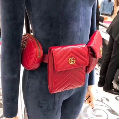 Gucci Marmont Matlase Belt Bag, - 구찌 마몬트 마틀라세 벨트백 524597, GUB0085,레드