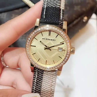 BURBERRY LADIES QUARTZ MOVEMENT - 버버리 레이디스 쿼츠 무브먼트,블랙+베이지