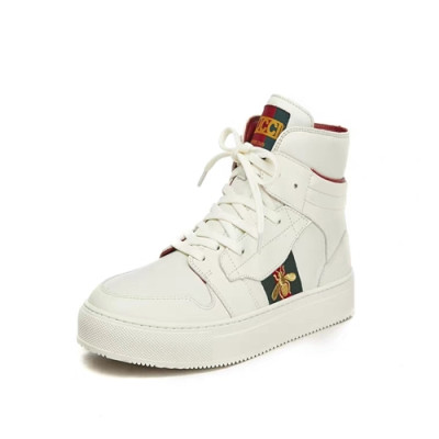 GUCCI 2018 MENS LEATHER HONEY BEE ANKLE SKEAKERS - 구찌 남성 꿀벌 레더 앵클 스니커즈 GUC0106 , 사이즈 (240 - 270)