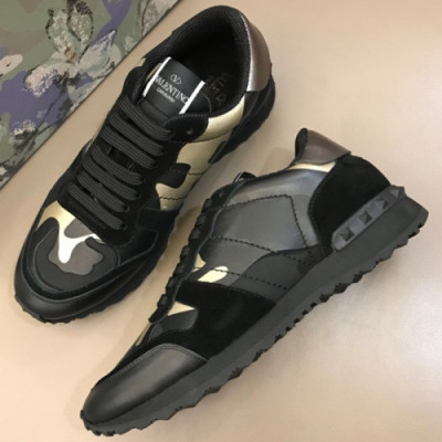 Valentino 2018 Mens Leather Sneakers/Running shoes - 발렌티노 남성 신상 레더 스니커즈/운동화 Val0023x.Size240 - 275).블랙