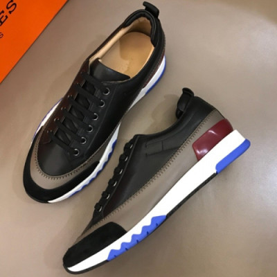 Hermes 2018 Mens Leather Sneakers - 에르메스 남성 레더 스니커즈 Her0027.Size(240 - 270)블랙