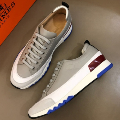Hermes 2018 Mens Leather Sneakers - 에르메스 남성 레더 스니커즈 Her0028.Size(240 - 270)그레이