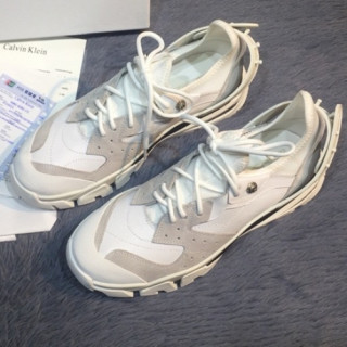 [커스텀급]Calvin Klein2018 Mm/WmLeather Running Shoes - 캘빈클라인 남자 레더 런닝화 Cal001x.Size(225 - 275).화이트
