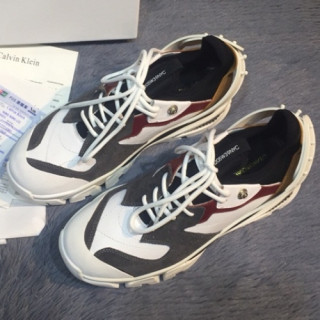 [럭셔리]Calvin Klein 2018 Mm/Wm Leather Running Shoes - 캘빈클라인 남자 레더 런닝화 Cal002x.Size(225 - 275).그레이