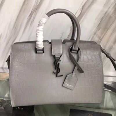 Saint Laurent Women Monogram Cabas Shoulder Bag,30CM - 입생로랑 여성용 모노그램 카바스 숄더백 394461,SLB0193,30CM,그레이