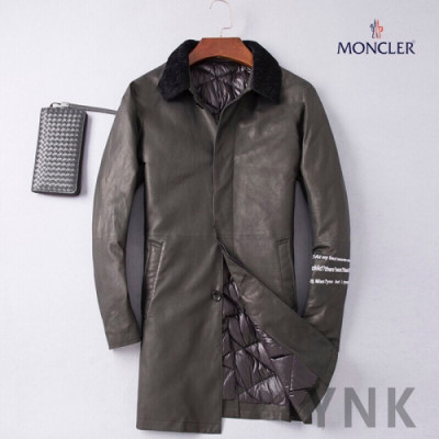 [미러급] MONCLER 2018 MENS DOWN PADDING LEATHER COAT  -  몽클레어 남성 다운 패딩 레더 코트 MOC0252 , 사이즈 (M -3XL)