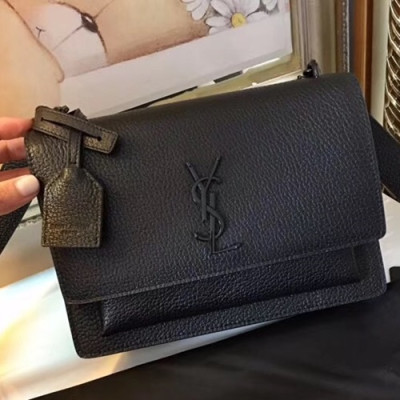 Saint Laurent Women Sunset Medium Shoulder Bag,22CM - 입생로랑 여성용 선셋 미듐 숄더백 464673, SLB0203,22CM,블랙