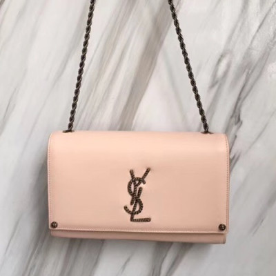 Saint Laurent Women Chain Satchel Shoulder Bag,24CM - 입생로랑 여성용 체인 사첼 숄더백 326076, SLB0222,24CM,핑크