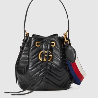 Gucci Marmont Matlase Women Bucket Bag,21CM - 구찌 마몬트 마틀라세 여성용 버킷백 476674, GUB0092,21CM,블랙