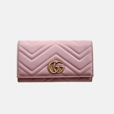 Gucci 2018 Ladies GG Marmont Wallet 443436 - 구찌 여성 신상 더블G 마몬트 장지갑 GUC0214