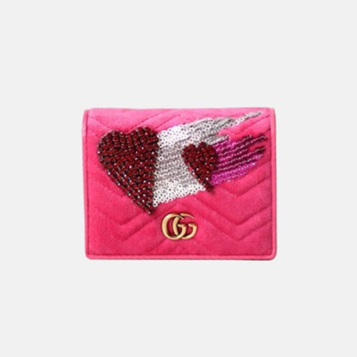 Gucci 2018 Ladies GG Leather Wallet 466492 - 구찌 여성 신상 레더 더블G 반지갑 GUC0220 11CM