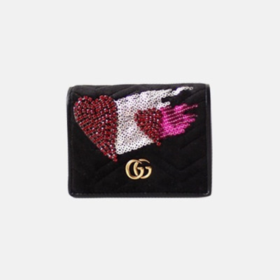 Gucci 2018 Ladies GG Leather Wallet 466492 - 구찌 여성 신상 레더 더블G 반지갑 GUC0221 11CM