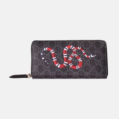 Gucci 2018 Kingsnake Print GG Supree Zip Around Wallet - 구찌 GG 수프림 킹 스네이크 지퍼 어라운드 장지갑  GUC0224 19.5CM