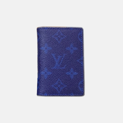 Louis Vuitton 2018 Fashion Mens Poket Oganizer M62218  - 루이비통 퍼시픽 블루 모노그램 포켓 오거나이저  LOU0158 11CM