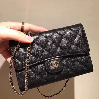 Chanel WOC Chain Cross Bag ,15CM - 샤넬 WOC 체인 크로스백,CHAB0067,15CM,블랙