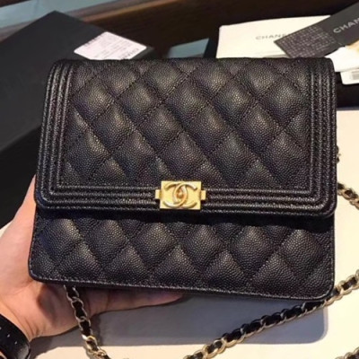 Chanel WOC Chain Cross Bag,17CM - 샤넬 WOC 체인 크로스백,CHAB0090,17CM,블랙