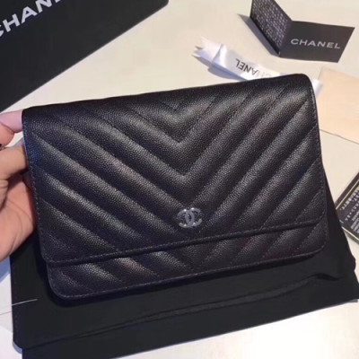 Chanel WOC Chain Cross Bag,19CM - 샤넬 WOC 체인 크로스백,CHAB0108,19CM,블랙