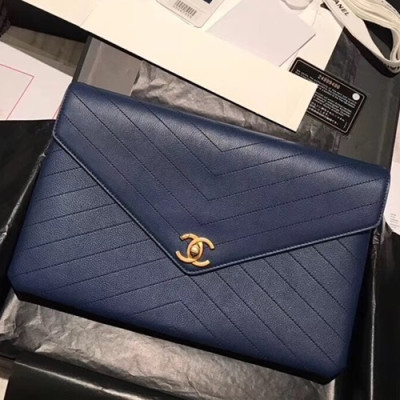 [커스텀급]Chanel 2018/2019 Lady Clutch Bag ,32CM - 샤넬 2018/2019 레이디 클러치,CHAB0124,32CM,네이비