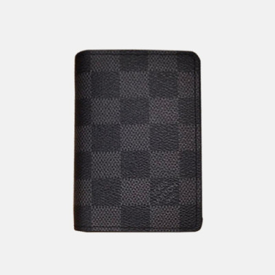 Louis Vuitton 2018 Damier canvas Graphte wallet N63143 - 루이비통 모노그램 다미에 포켓 오거나이저 LOU0214 8CM