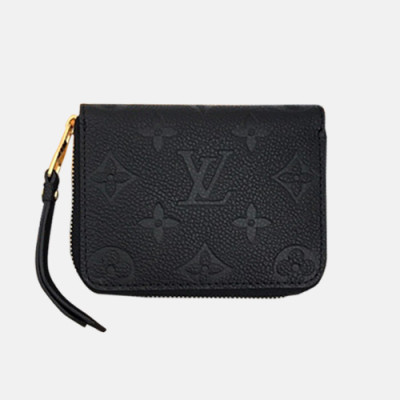 Louis Vuitton Mini Wallet Black Leather Women Zippy Coin  Purse M60574 - 루이비통 지피코인퍼스 앙프렝뜨 모노그램 LOU0557 11CM
