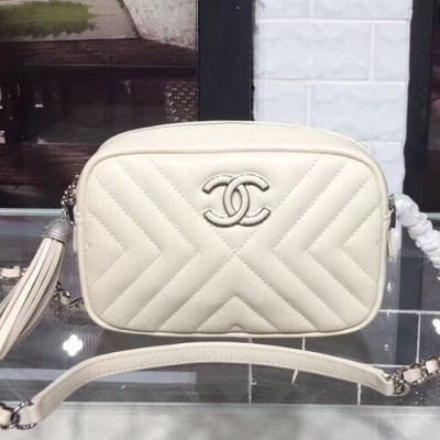 Chanel 2018/2019 Chain Camera Bag, 18CM - 샤넬 2018/2019 체인 카메라백,CHAB0158,18CM,화이트