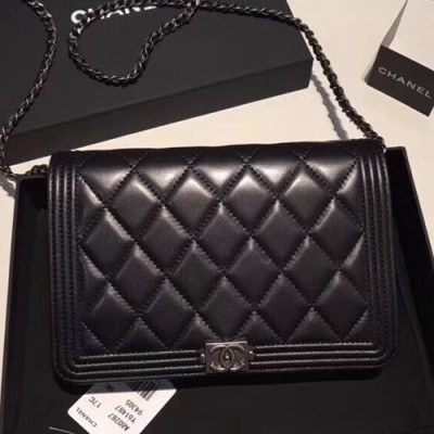 Chanel Leboy WOC Cross Bag,19.5CM - 샤넬 르보이 WOC 크로스백,CHAB0197,19.5CM,블랙