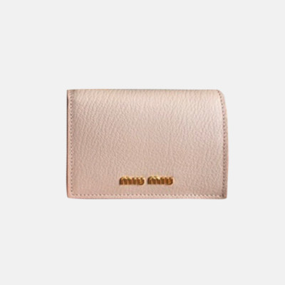 MiuMiu 2018 Ladies Matelassé Nero 5MV204 - 미우미우 마테라쎄 로고 남자 반지갑 MIU0063X  8CM