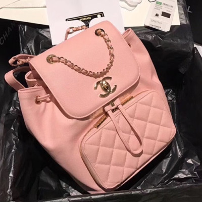 Chanel 2018 Women Back Pack,25CM - 샤넬 2018 여성용 백팩, CHAB0317,25CM,핑크