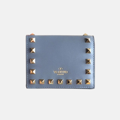 2018/19 Valentino Rockstud Leather Card Cace - 발렌티노 신상 락스터드 레더 카드지갑 VAL0085 11CM