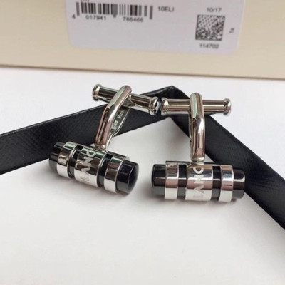 MONTBLANC  MENS WHITE GOLD  CUFFS - 몽블랑  남성용 18k도금 화이트 골드 커프스 단추