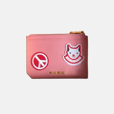 MiuMiu 2018 Ladies Leather Card Holder 5MC008 - 미우미우 마이멀티럭스 래더 카드 홀더 MIU0087X  15.5CM
