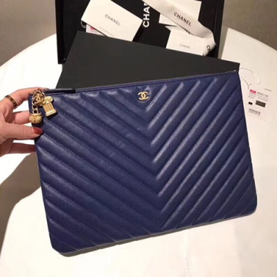 Chanel 2018 Lady Clutch Bag,28/33CM - 샤넬 2018 레이디 클러치, CHAB0338,28/33CM,블루