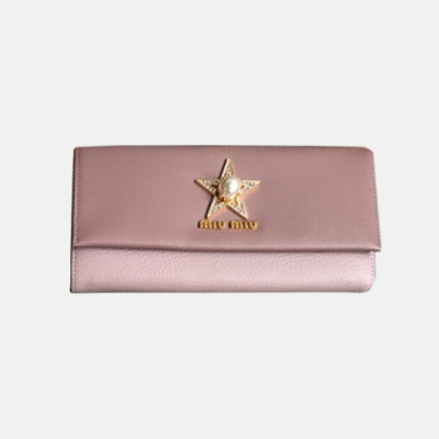MiuMiu 2018 Ladies Star Jewelry Flap Long Purse 5MH369 - 미우미우 스타 쥬얼리 플랩 장지갑 MIU0100X  19.5CM