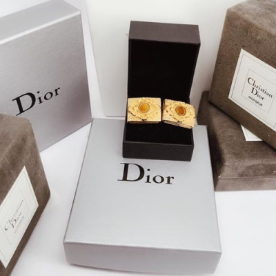 DIOR  MENS  YELLOW  GOLD   CUFFS -  디올  남성용  18k도금 옐로우  골드 커프스 단추