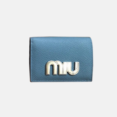 MiuMiu 2018 Ladies Madras Leather Wallet 5MD204# - 미우미우 여성 똑딱이 반지갑 MIU0109X  8CM
