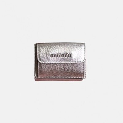 MiuMiu 2018 Ladies Madras Leather Wallet 5MH020# - 18FW 미우미우 마드라스 가죽 지갑 MIU0113X  9.5CM